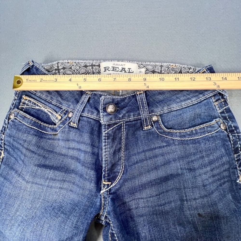 Ariat Blue REAL Denim Bootcut Jeans Womens 28S READ - Picture 11 of 12